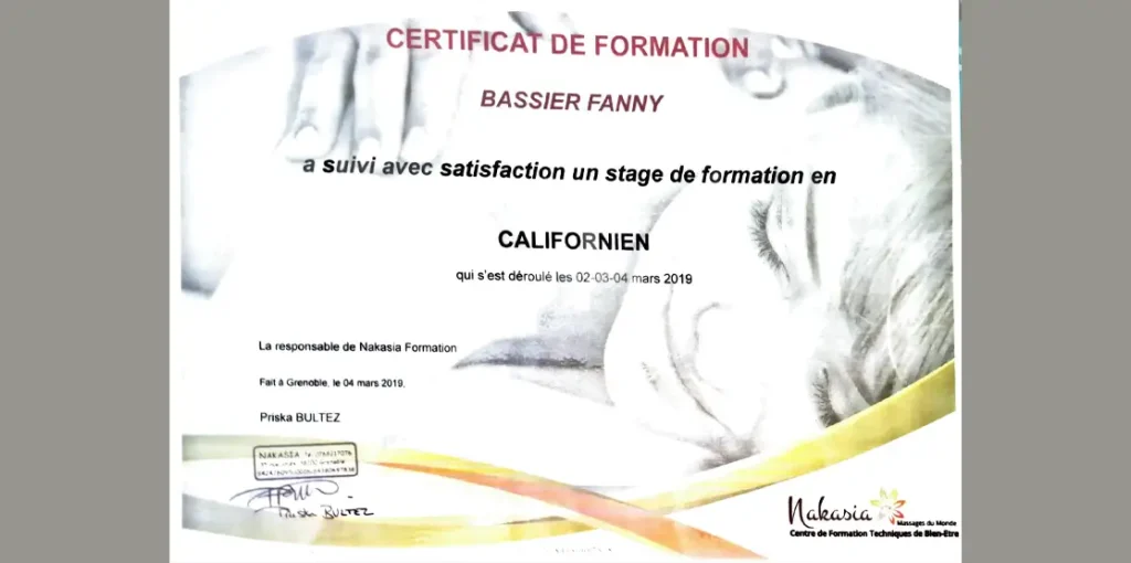 Qui suis-je ? - Diplôme Massage Californien