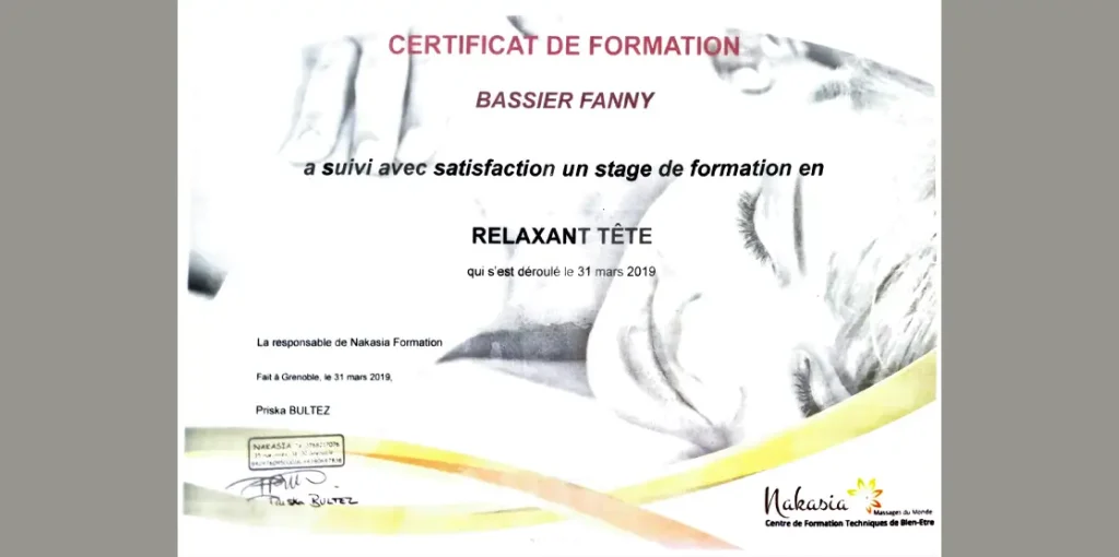 Qui suis-je ? - Diplôme Massage Relaxant Tête