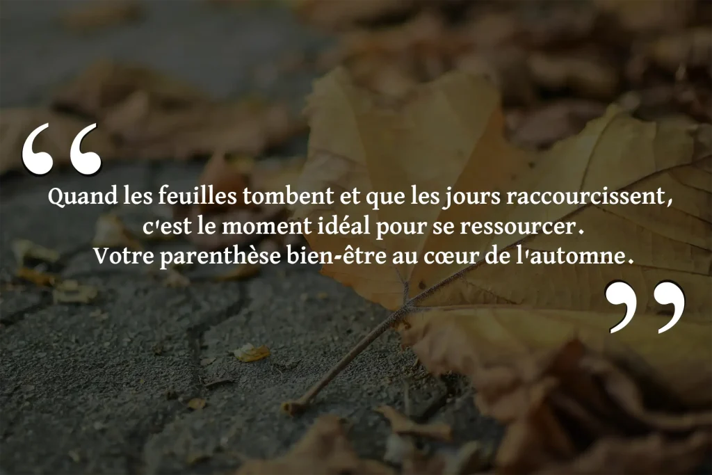 Automne — massage bien-être